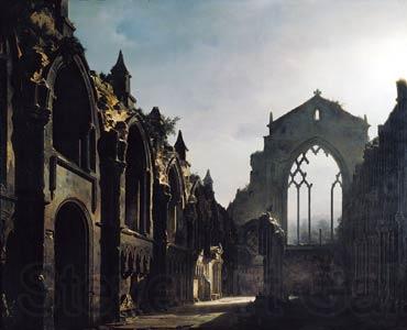 louis daguerre Ruins of Holyrood Chapel by Louis Daguerre Spain oil painting art